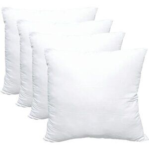 Luxury Pillow Inserts, Pack of 4, 18 x 18 inches Hypoallergenic Ultra Soft